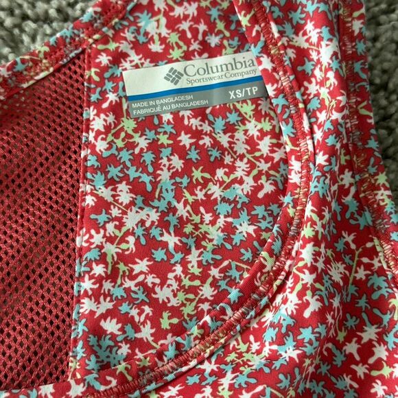 Columbia Sleeveless Midi Sundress Size XS Pink Blue White UPF 50 - Picture 2 of 6